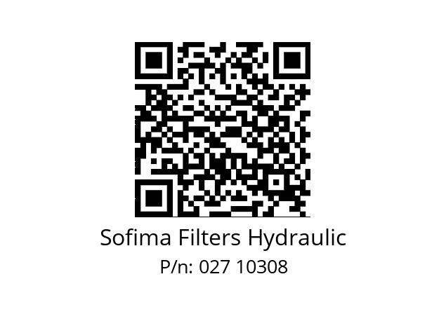   Sofima Filters Hydraulic 027 10308