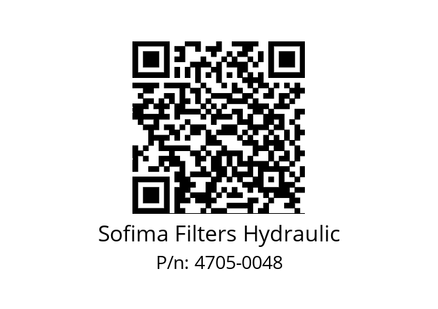   Sofima Filters Hydraulic 4705-0048