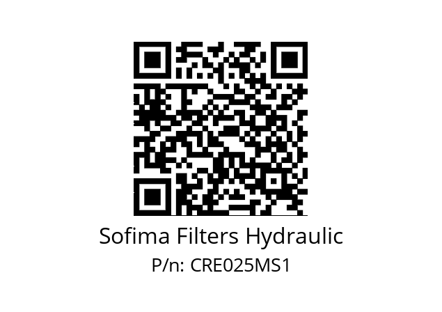   Sofima Filters Hydraulic CRE025MS1