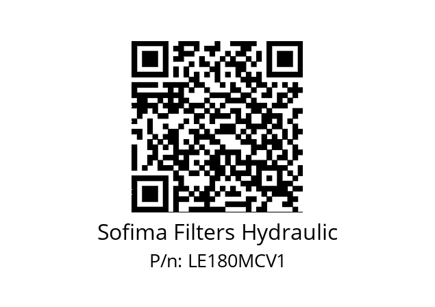   Sofima Filters Hydraulic LE180MCV1