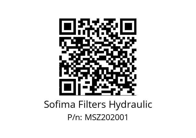   Sofima Filters Hydraulic MSZ202001