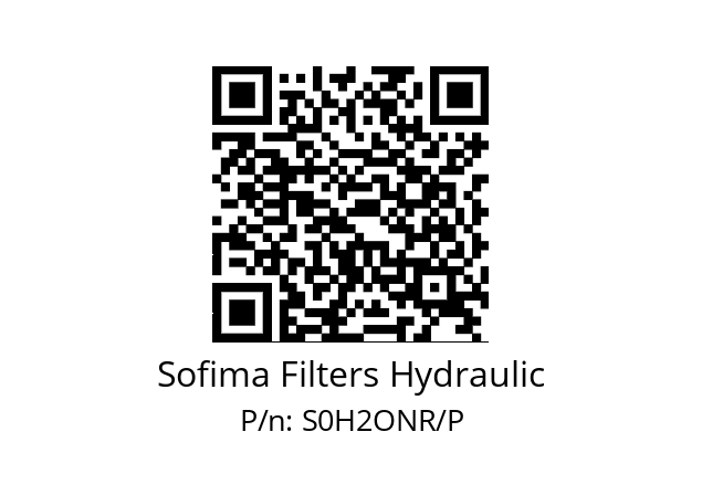   Sofima Filters Hydraulic S0H2ONR/P