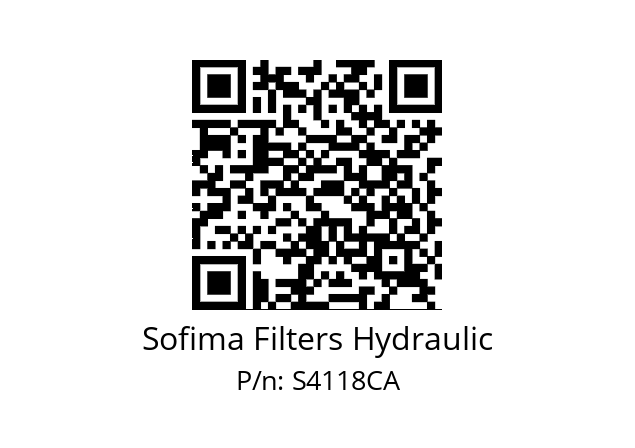   Sofima Filters Hydraulic S4118CA