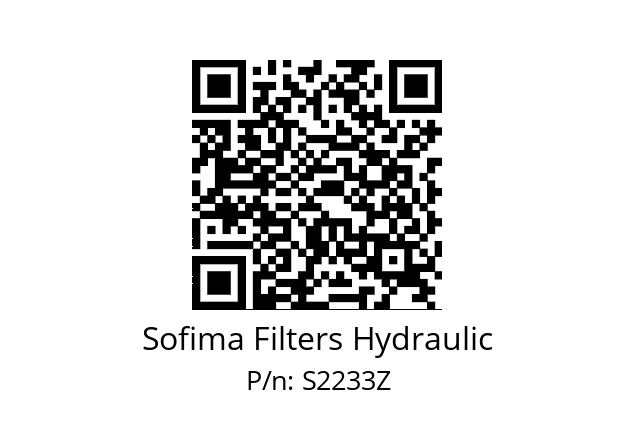   Sofima Filters Hydraulic S2233Z