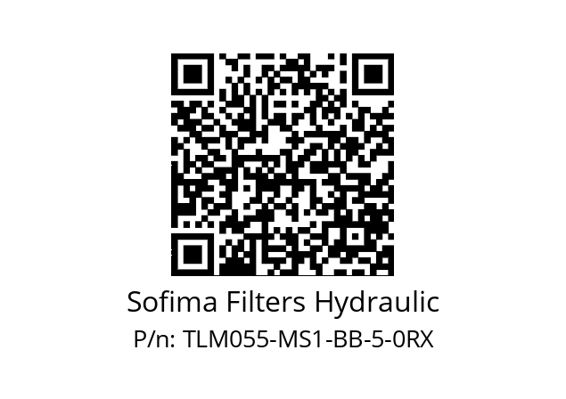   Sofima Filters Hydraulic TLM055-MS1-BB-5-0RX