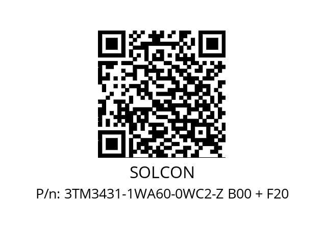   SOLCON 3TM3431-1WA60-0WC2-Z B00 + F20