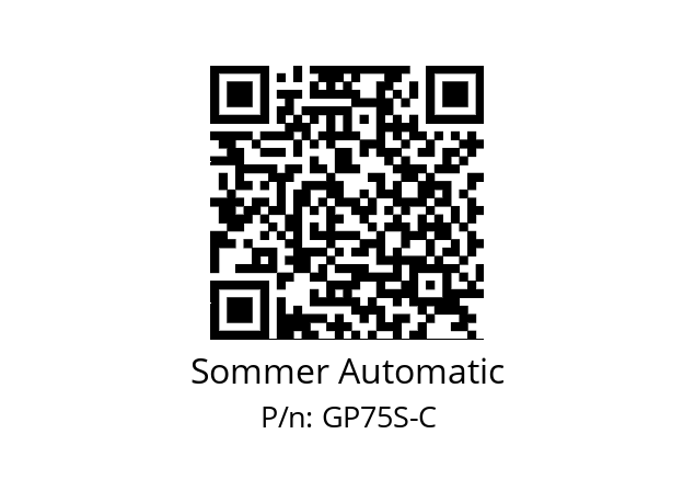   Sommer Automatic GP75S-C