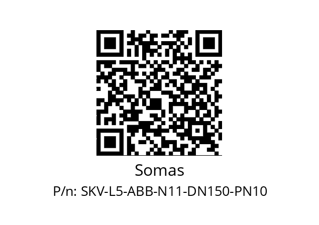   Somas SKV-L5-ABB-N11-DN150-PN10