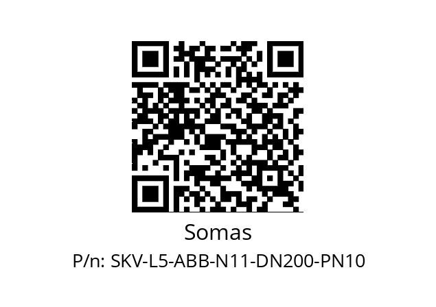   Somas SKV-L5-ABB-N11-DN200-PN10