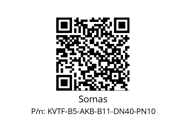   Somas KVTF-B5-AKB-B11-DN40-PN10