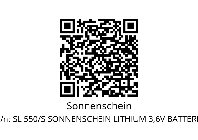   Sonnenschein SL 550/S SONNENSCHEIN LITHIUM 3,6V BATTERIE