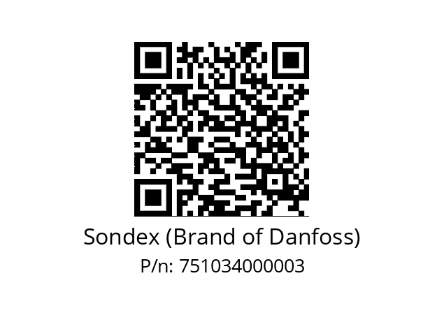   Sondex (Brand of Danfoss) 751034000003