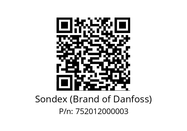   Sondex (Brand of Danfoss) 752012000003