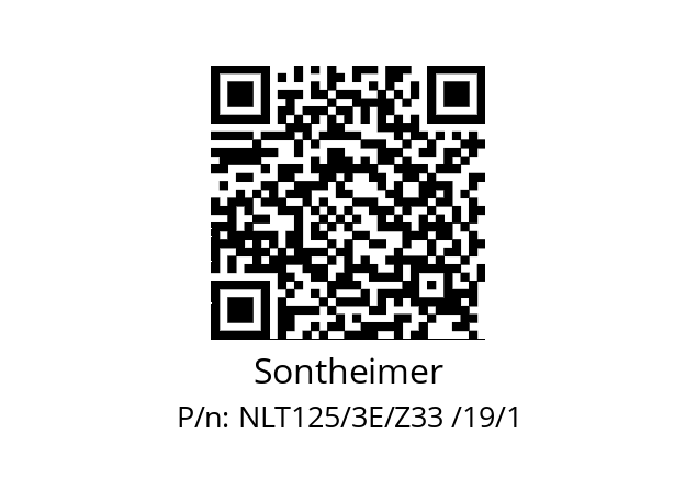   Sontheimer NLT125/3E/Z33 /19/1