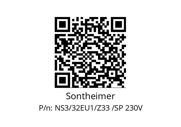   Sontheimer NS3/32EU1/Z33 /SP 230V