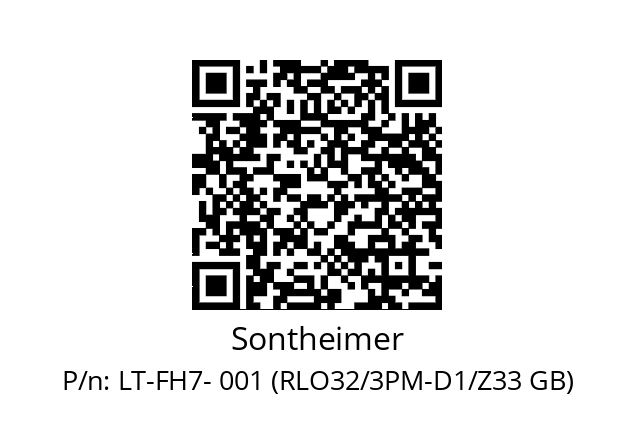   Sontheimer LT-FH7- 001 (RLO32/3PM-D1/Z33 GB)