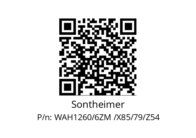   Sontheimer WAH1260/6ZM /X85/79/Z54