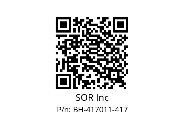   SOR Inc BH-417011-417