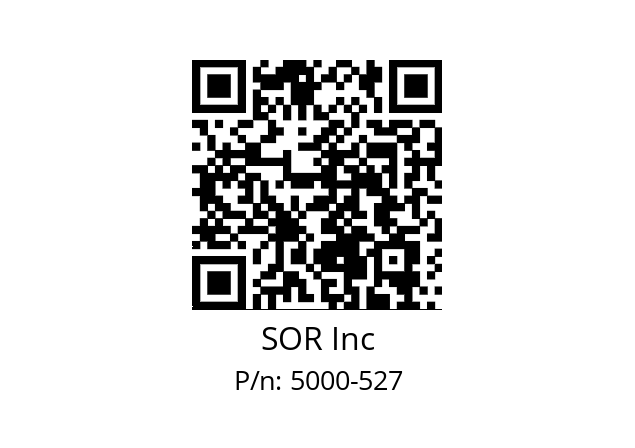   SOR Inc 5000-527