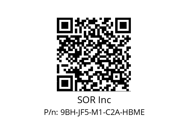   SOR Inc 9BH-JF5-M1-C2A-HBME