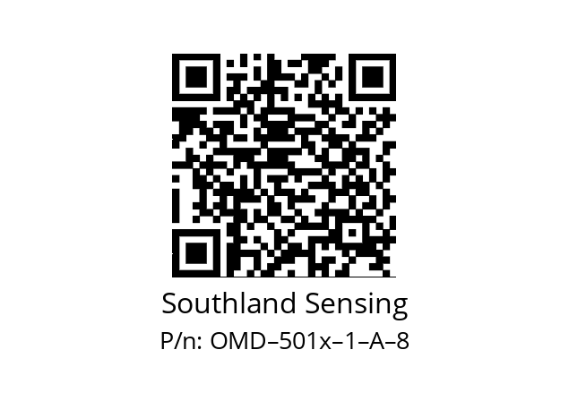   Southland Sensing OMD–501x–1–A–8