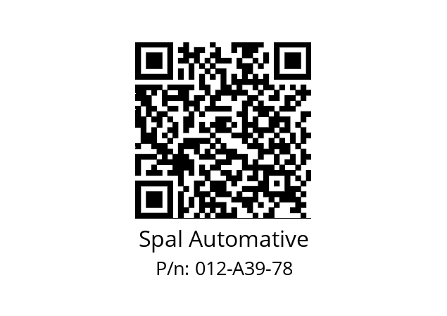   Spal Automative 012-A39-78