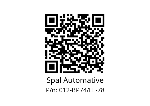   Spal Automative 012-BP74/LL-78