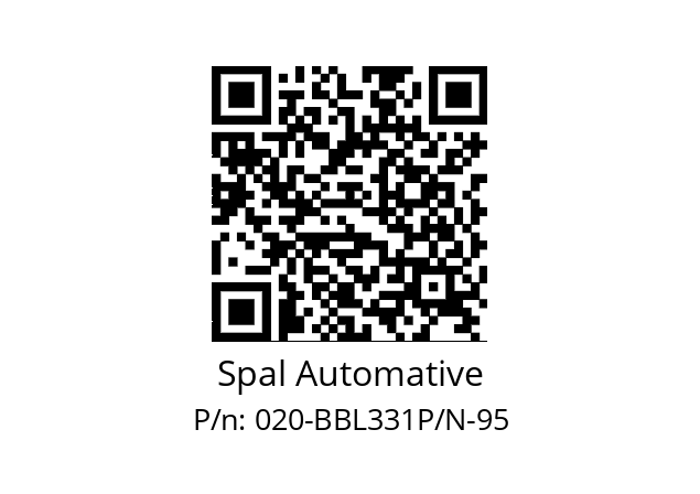   Spal Automative 020-BBL331P/N-95