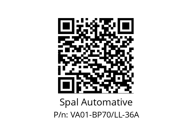   Spal Automative VA01-BP70/LL-36A