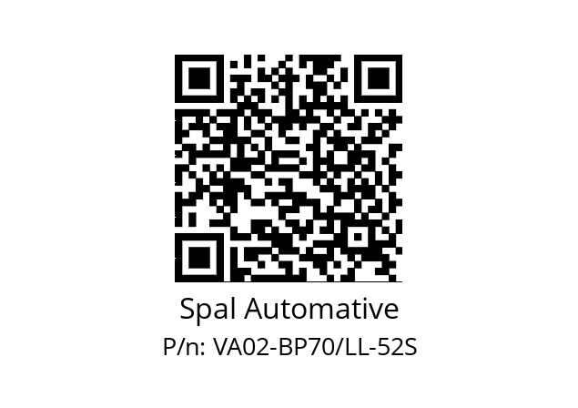   Spal Automative VA02-BP70/LL-52S