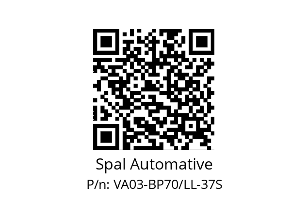   Spal Automative VA03-BP70/LL-37S