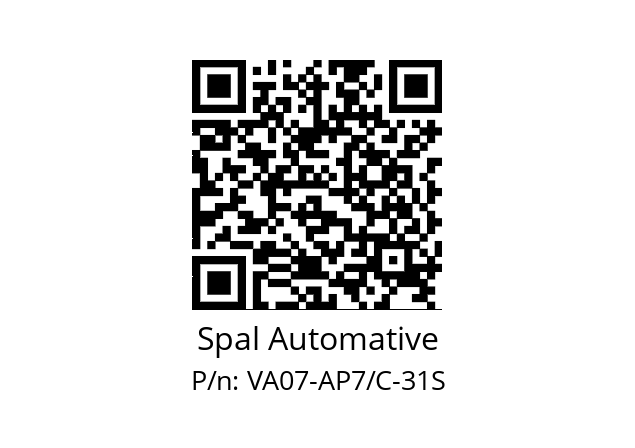   Spal Automative VA07-AP7/C-31S