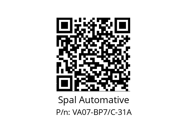   Spal Automative VA07-BP7/C-31A