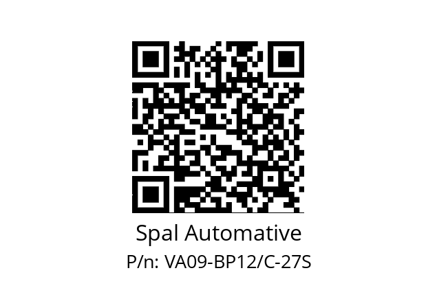   Spal Automative VA09-BP12/C-27S