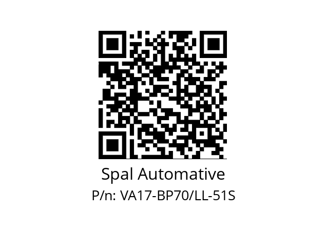   Spal Automative VA17-BP70/LL-51S