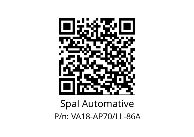   Spal Automative VA18-AP70/LL-86A