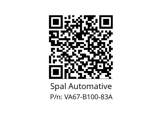   Spal Automative VA67-B100-83A