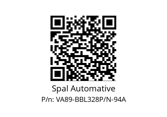   Spal Automative VA89-BBL328P/N-94A