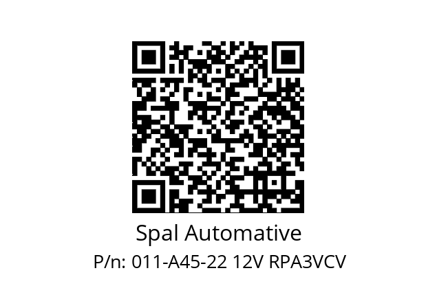   Spal Automative 011-A45-22 12V RPA3VCV