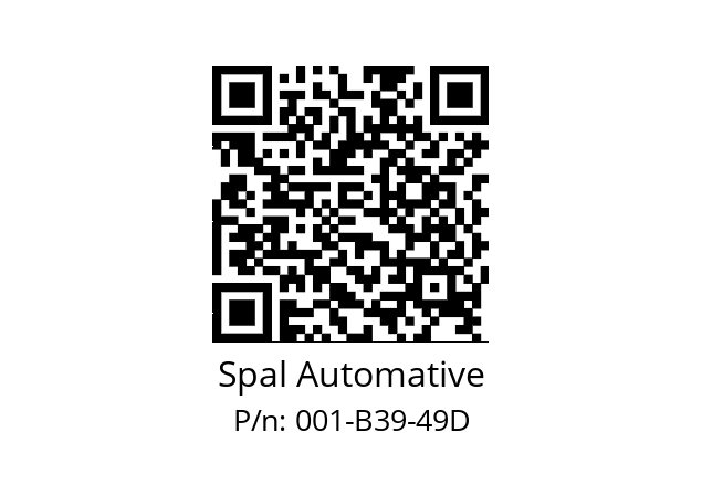   Spal Automative 001-B39-49D