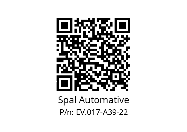   Spal Automative EV.017-A39-22