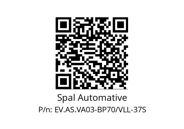   Spal Automative EV.AS.VA03-BP70/VLL-37S