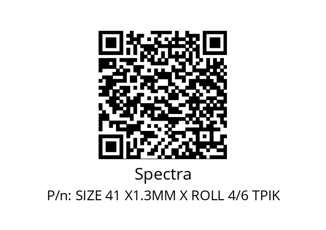   Spectra SIZE 41 X1.3MM X ROLL 4/6 TPIK