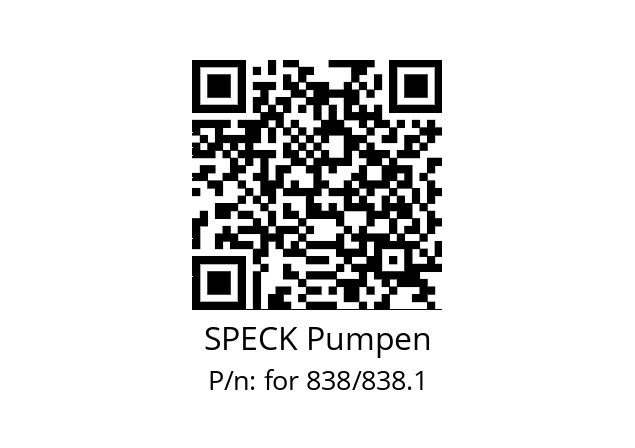   SPECK Pumpen for 838/838.1