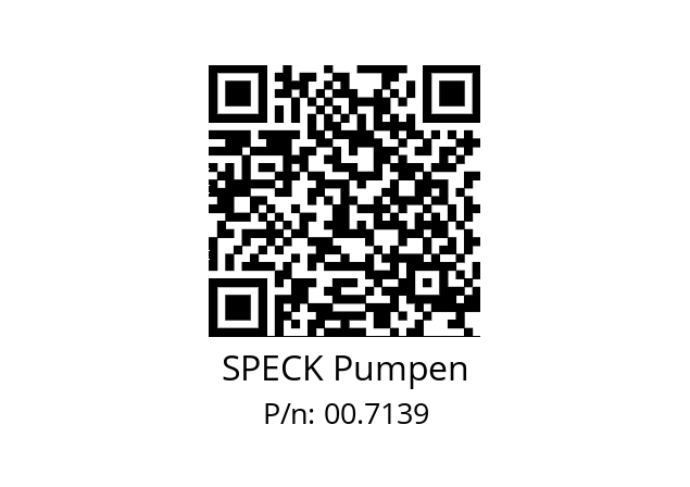   SPECK Pumpen 00.7139