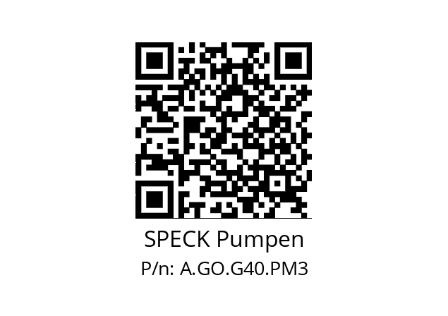   SPECK Pumpen A.GO.G40.PM3