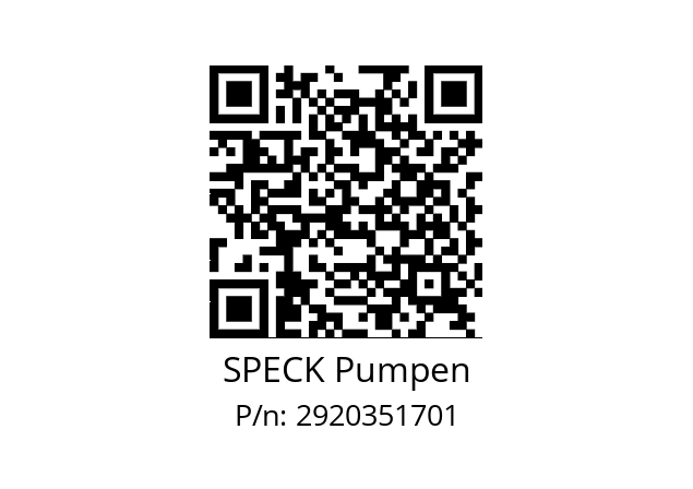   SPECK Pumpen 2920351701