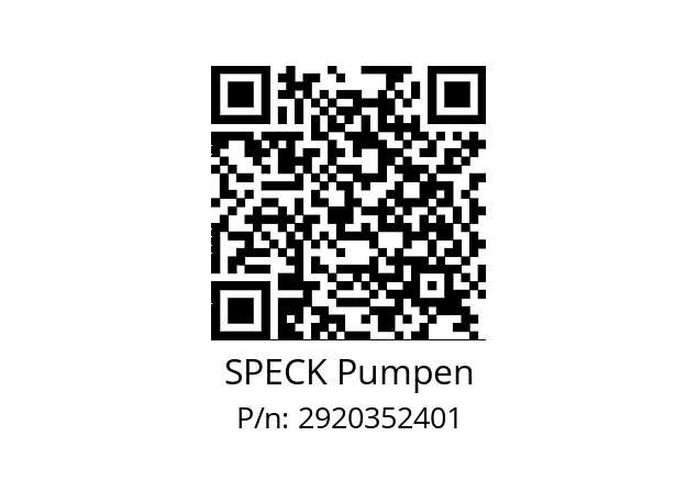   SPECK Pumpen 2920352401