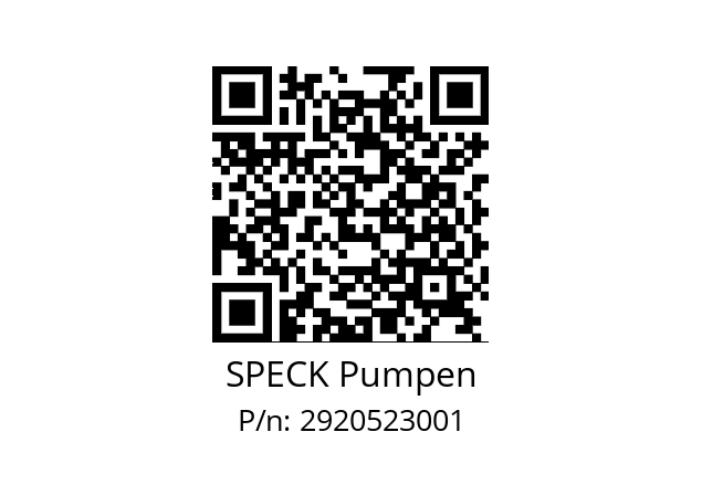   SPECK Pumpen 2920523001