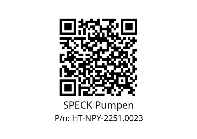   SPECK Pumpen HT-NPY-2251.0023